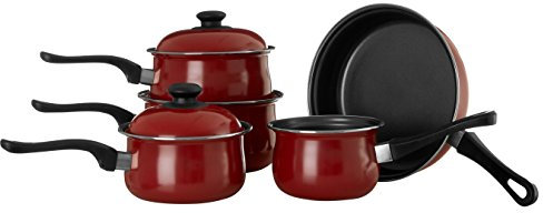 Premier Housewares Cookware Set - 5 -Piece - Red