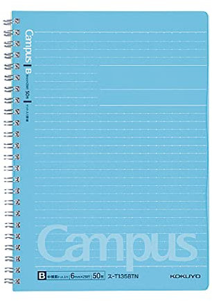 Kokuyo Campus Twin Ring Notebook - A5 - Dotted 6 mm Rule - 50 Sheets