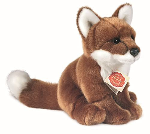 Teddy Hermann 90321 Fuchs sitzend rotbraun 20 cm, Kuscheltier | Naturgetreu gestaltet, liebevoll ausgearbeitete Details, ab 18 Monaten, waschbar, Füllung mit recyceltem Polyester