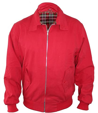 Skytex UK Harrington-Jacke Klassisch/Retro/Mod, in 10 Farben erhältlich, Größen XS-8XL Gr. Large, rot