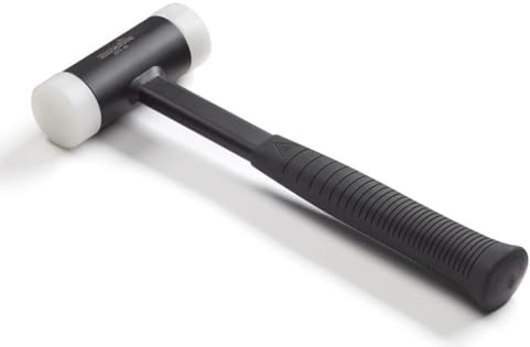 Hultafors Rückschlagfreier Schonhammer STFS 40(40 mm), 823314, Stahlstiel mit Gummigriff, Die Nylonschlagflächen sind auswechselbar und verfügen über eine Härte von 70 Shore, schont Werkstücke