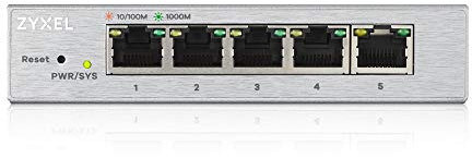 Zyxel 5-Port Gigabit Ethernet Web-Managed Switch | VLAN Support | Sturdy Metal Case | Desktop or Wall-Mount | Fanless | QoS | Ethernet Splitter [GS1200-5]