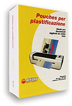Alevar Laminierhüllen, Format Visitenkarten 60 x 90 mm, Ausladung 250 Mikron (2 x 125 Mikron), Packung mit 100 Stück