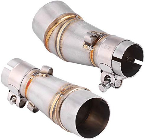 VOBOR Tubo de Escape de Motocicleta, Tubo de Enlace Intermedio de Escape, Accesorios de Sistema de Escape para Ka-was-aki Z250 Nin-ja 250 13-16