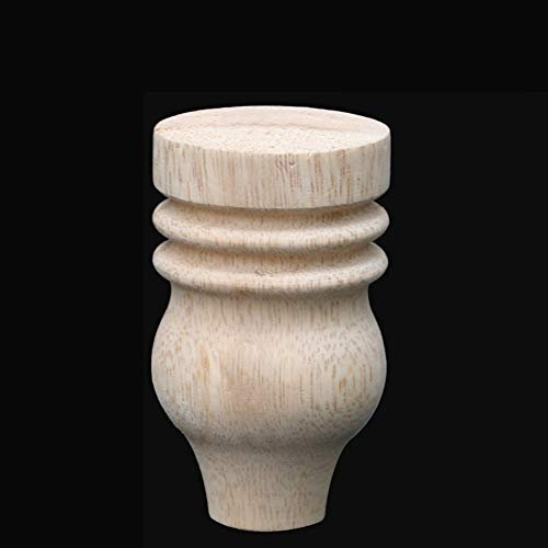 4 Holzmöbel Beine 120mm Möbelfüße Vintage geschnitzt Runde Oberfläche Raisers Massivholz Gummiholz Tischbeine Schwerlast dekorativ Füße stützen für TV-Schrank europäisch Sofa Küche Esstisch Schrank