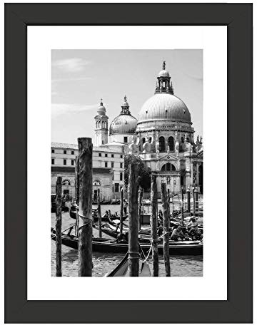 Black Nouveau Simple Design Styrene Photo Frame 5x7