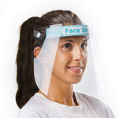 SONATEX Pantalla Protección Facial Sonaprotec - Protector Facial Antivaho. Talla Niños y Adultos. Visera Protectora para la Cara Face Shield Fabricadas en España - Talla Mediana - Pack 1