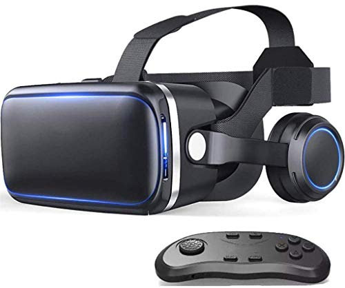 Vr headset med fjärrkontroll, Virtual Reality-headset för VR-spel och 3D-filmer, VR-glasögon för 4,7-6,0 tums skärm IOS och Android-smarttelefoner