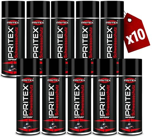 PRITEX Schweißschutzspray 10x 400ml, silikonfreies Schweiß-Trennspray