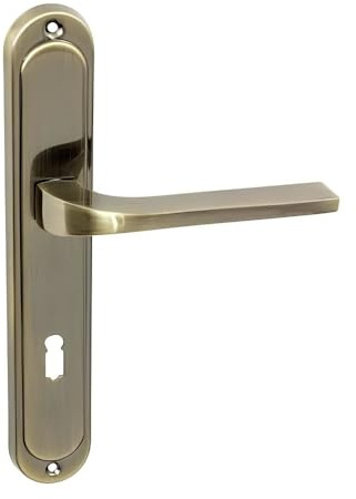 domino Türgriff TIPO M3 BB-Buntbart 72 Drückergarnitur für Zimmertüren Langschild-Garnitur Türdrücker-Set Türbeschläge/Farbe:Bronze/Material:Aluminium