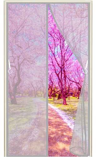 Insektenschutz Fliegengitter Rollo Tür Insektenschutzrollo, (663 Größe) 165x205cm mit Heavy Duty Mesh und Full Frame Klettverschluss Grau