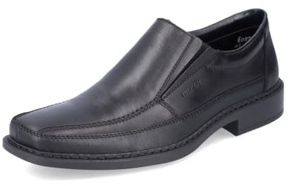 Rieker Uomo Mocassini B0873, Uomini Pantofole,Scarpe Basse,Elegante,Scarpe Business,Ufficio,Scarpe da College,Nero (Schwarz / 00),47 EU / 12 UK