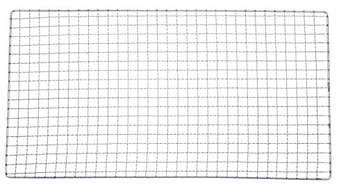 sourcing map Square BBQ Grill Net 17.3x11.6 Electroplated Stainless Steel Barbecue Mesh Mat for Baking Smoking Charcoal Grilling Roasting