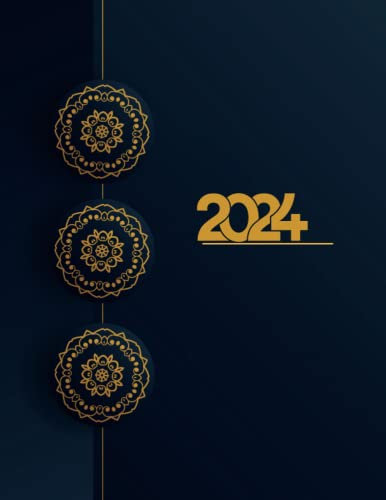 Tagesplaner 2024 - 1 tag 1 seite: 1 tag 1 seite I kalenderbuch 2024 I Jahresplaner 12 monate von Januar bis Dezember, Kalender 2024 buchkalender
