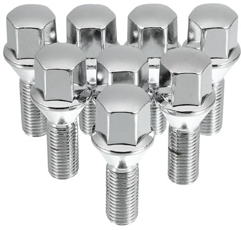 QUARKZMAN Pernos De Rueda M12 X 1.5 Cónicos 60° De Acero Cromado Juego De 8 Piezas