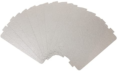 Glimmerplatten Zuschneidbar, Weiß, für Mikrowellenofen | Hitzebeständige Isolierplatten für Reparatur, 12 Stück Pack, Geeignet für Mikrowellengeräte, Ersatzteil