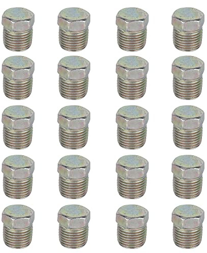 Fafeicy Pernos de Drenaje del Cárter de Aceite, 20 Piezas de Tornillo de Drenaje, Rosca Macho de 1/8, Tornillo con Tapón de Drenaje, Hexagonal de Hierro, Convenientes Pernos Exteriores