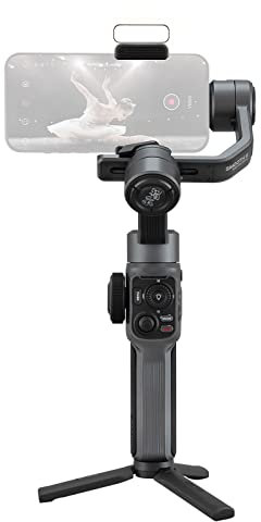 HUIOP Smooth 5 Handheld 3-Axis Smartphone Gimbal Stabilizer Dolly Zoom Smart Tracking Timelapse Gesture Control AI Editing con Video Tripod Filters for Most Smartphones Live Stream Video Video