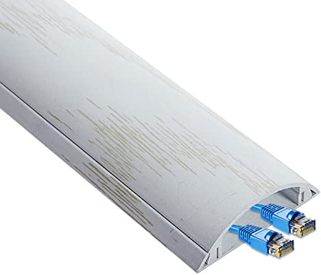 hide cords, Metal Cable Concealer Wood Floor, 1 M / 39 in Ethernet Cables Conduit Pc Cords Hider Self Adhesive Wires Management Kit Molding Channel Raceway Strips with Cover/Caps (Color : Gold, Size :