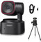 OBSBOT Tiny 2 Lite, PTZ 4K Webcam 1080P@60fps HDR, PC fotocamera con tracking AI, micros con cancellazione del rumore AI, treppiede, controllo gestuale, autofocus, plug & play, ideale per il gioco o
