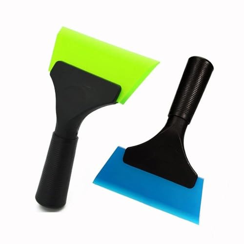 XKCMGSI Ice Scraper Vehicle Ice Scraper Rubber Snow Shovel Car Window Glass Water Wiper Cleaning Tool Washer Wrapping Tinting Squeegee Car Scraper Windscreen Scraper(Scraper kit)
