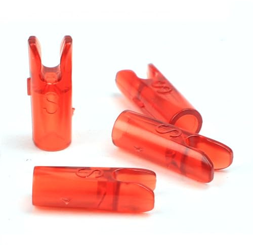 PHILOCS 60pcs Archery Pin Nocks Size L and S for ID 3.2mm ID 4.2mm ID 6.2mm Shaft Replacement Nock, Plastic Arrow Tails DIY Arrows Accessory