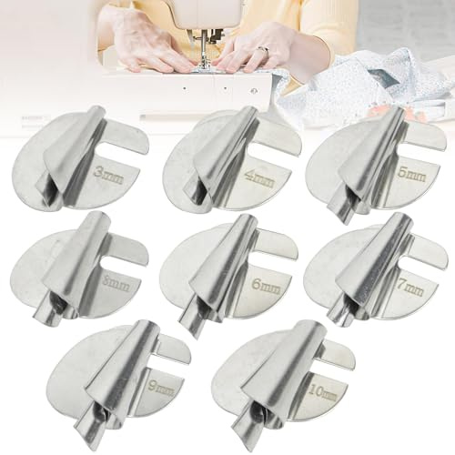 ZephyrCraft 8 Stück Nähzubehör, Nähmaschinen Zubehör Rollsaumfuß 3-10mm, Universal Edelstahl Nähmaschine Zubehör für Zuhause, Nähen Zubehör Nähmaschine
