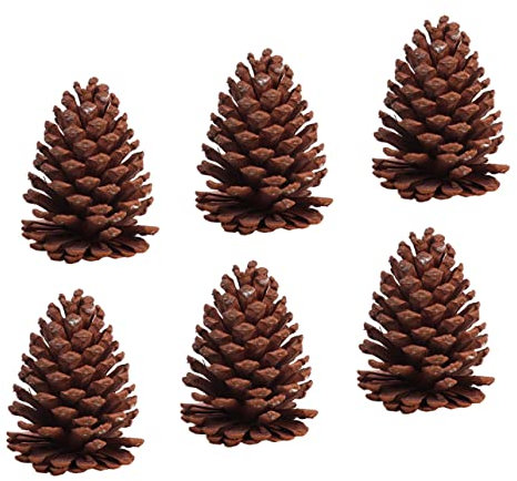 Cabilock 3 Sätze Getrocknete Tannenzapfen Würfelunterlage LEDs Leuchtmittel Getrocknete Blumen Weihnachtsek Tannenzapfen Selber Machen Girlande Tannenzapfen Kiefernzapfen 6 Stück * 3