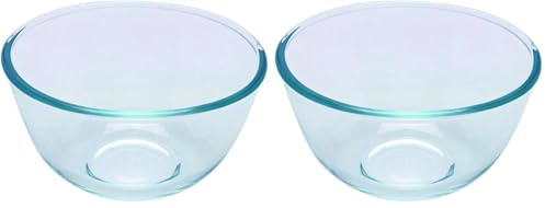 Pyrex Bol en verre 3 L, Blanc (Lot de 2)