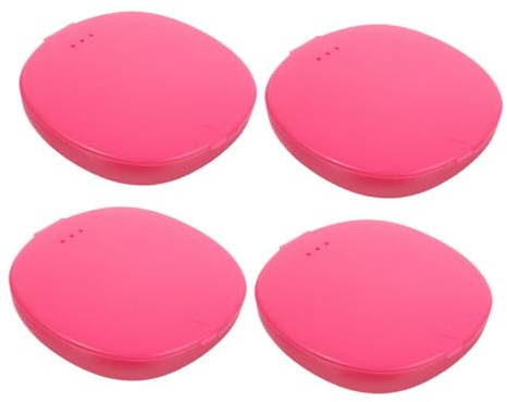 KOCKSHION Scatola Porta Coppa Mestruale in Plastica Rosa, Portaoggetti Leggero e Portatile per Uso Quotidiano e Viaggi, Set da 4 Pezzi Versatili