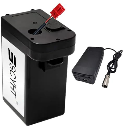 SSCYHT Batería de Litio 24 V, 10 Ah, 12 Ah, 19,2 Ah y 15 Ah Batería de Repuesto 24 V Baterías sillas Ruedas eléctricas con Cargador para Motor 200 W a 460 W,24v15ah Red Anderson