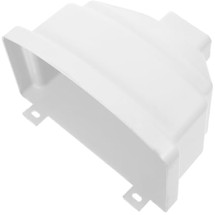 HEALEEP Imbuto per Raccolta Acqua Piovana in Pvc Bianco, Forma Quadrata e Curva, Filtro Efficiente per Grondaie in Vinile, per Sistemi di Raccolta Acqua