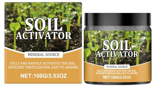 Activador Pro Suelo para Plantas | Mejora de Suelo 100g | Fertilizante Vegetal Activado Rico En Nutrientes Para Tomates, Parterres, Flores, Césped, Bonsáis Y Jardines