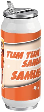 D&Vlab Borraccia Termica in ACCIAIO INOX 500 ml CON BECCUCCIO PERSONALIZZATA nome BRAINROT TUM TUM TUM SAHUR per Scuola dell'Infanzia Elementare, Sport- THERMOS BEVANDE calde e fredde per Bambini