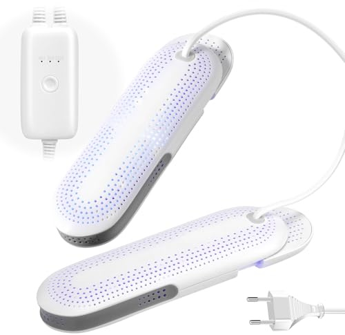Acemall Seche Chaussure Electrique, Evolutif Shoe Dryer Avec Minuterie à 3 Niveaux, Arrêt Automatique, Antibactérien Sèche Chaussures Pour Chaussures de Ski, Gants et Chaussettes