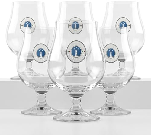 Collesi Birra Artigianale Set 6 Bicchieri Balloon 250 ml con Stelo – Bicchieri da Degustazione per Birra Artigianale e Specialità – Lavabili in Lavastoviglie