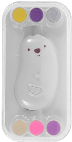 KOMBIUDA Lime à Ongles Électrique Design en Plastique Sûr pour Bébé et Batterie Lithium 150ma avec 6 Têtes de Meulage et Lumière Led Kit Manucure Bébé Pratique