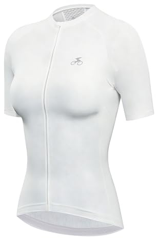 spocyclife Radtrikot Damen Ärmellos/Kurzarm, Fahrradtrikot Atmungsaktiv Damen Rennrad Trikot Fahrrad Shirt Sport Shirts mit 3 Taschen Für Damen