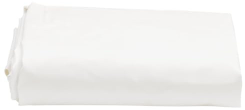 Telone bianco in tela con rivestimento in PVC, diametro 2,6 m, 650 g/m², impermeabile, antistrappo, con occhielli, rinforzi sui bordi, per mobili da giardino, auto, barca, campeggio, protezione per