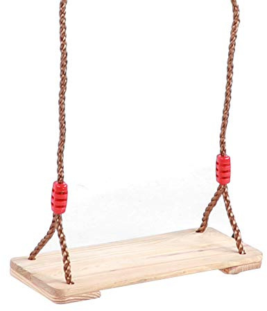 BTOSEP Balancín de madera ajustable para adultos y adultos, columpio de madera de pino duradero para interiores y exteriores (L)