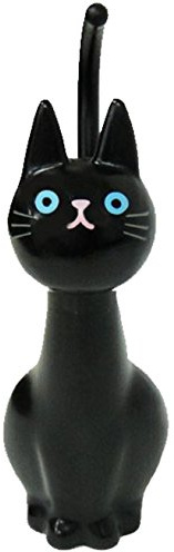 Meiho WC-Bürste Katze, schwarz, Paket und Handbuch in Japanisch