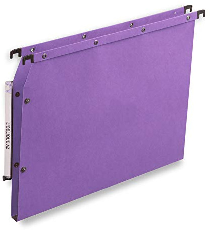 Elba Ultimate Carte Kraft Lot de 25 Dossiers Suspendus pour Armoire A4 Fond 15mm Lilas