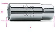 Beta 956C 16 - Zündkerzeneinsätze mit Innenvierkantantrieb 1/2”