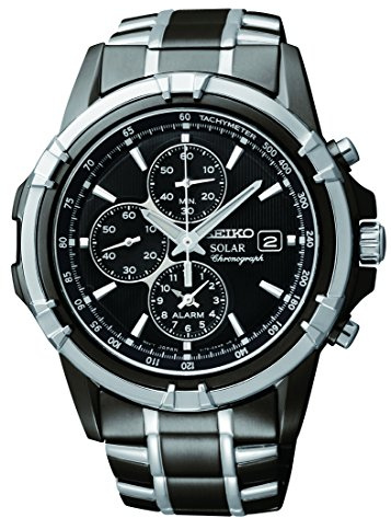 Seiko Men's SSC143 Stainless Steel Solar Watch with Link Bracelet