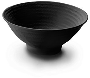 LACOR 63361 - Bol De Melamina Redondo 17Diámetro - Negro - Acero Inoxidable | En melamina resistente, para mezclar, batir y servir; ideal para cocina profesional y uso diario en casa, versátil y duradero