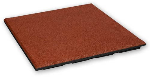 Dalles en caoutchouc 25 mm - 1 m2 (4 carreaux de 50 x 50 cm) - Rouge