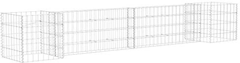 vidaXL Gabionen Pflanzkorb H-förmig Steinkorb Blumentopf Wand Mauer Gabione Drahtkorb Pflanzkübel Blumenkasten Stahldraht 260x40x40cm