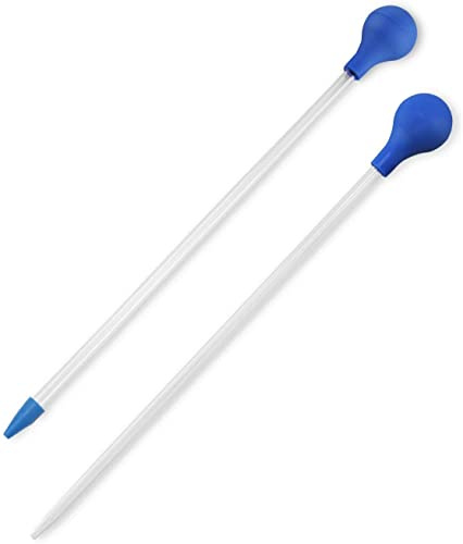 LUTER 2pcs Coral Feeder Long Acrylic Marine Fish Reef Feeding Tube Fish Feeder Long Pipette for Most Aquarium Organisms, Fishes and Corals Feeding
