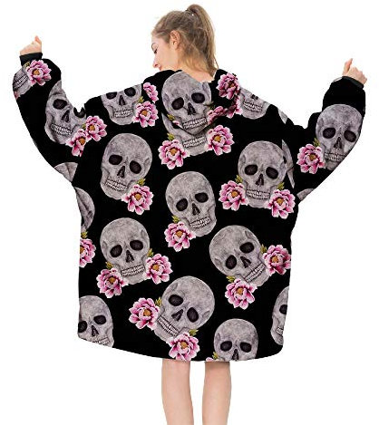 YLXD Kuscheldecke mit Ärmeln Wohndecke, TV-Decke Fleecedecke Kuscheldecke mit Ärmeln und Taschen, zweiseitige Decke Fleece Warme Decken für Erwachsene Frauen Männer