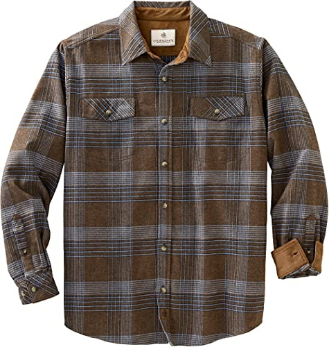 Legendary Whitetails Men's Legendary Flannel Shirt, Real Chocolate Melange, Large